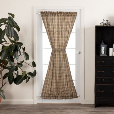 Vhc Brands Sawyer Plaid Light-Filtering Rod Pocket Single Door Panel Curtain