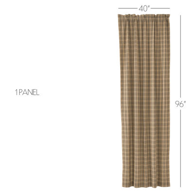 Vhc Brands Sawyer Plaid Light-Filtering Rod Pocket Single Curtain Panel