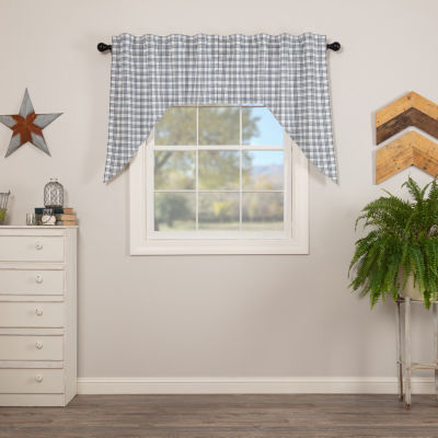 Vhc Brands Sawyer Plaid Swag Rod Pocket Tailored Valance