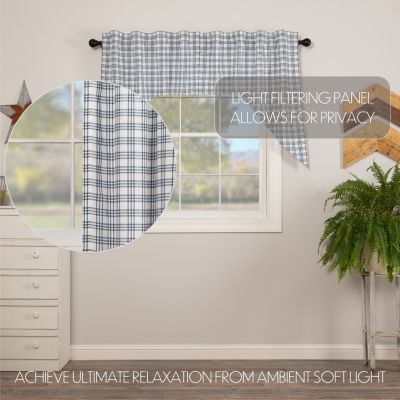 Vhc Brands Sawyer Plaid Swag Rod Pocket Tailored Valance