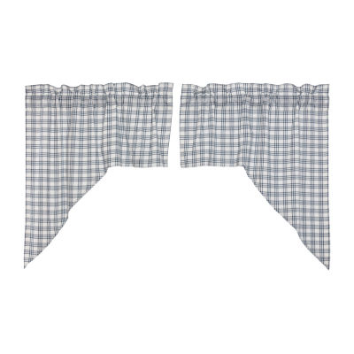 Vhc Brands Sawyer Plaid Swag Rod Pocket Tailored Valance