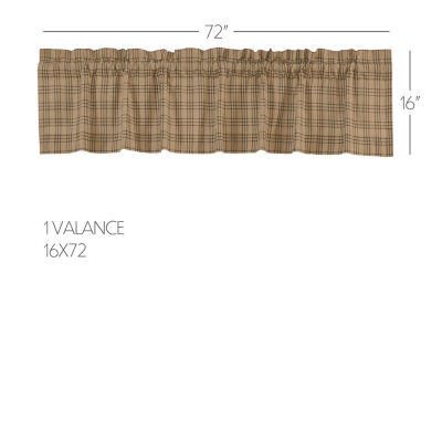 Vhc Brands Sawyer Plaid Rod Pocket Tailored Valances