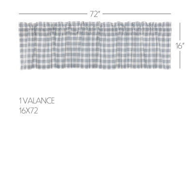 Vhc Brands Sawyer Plaid Rod Pocket Tailored Valance
