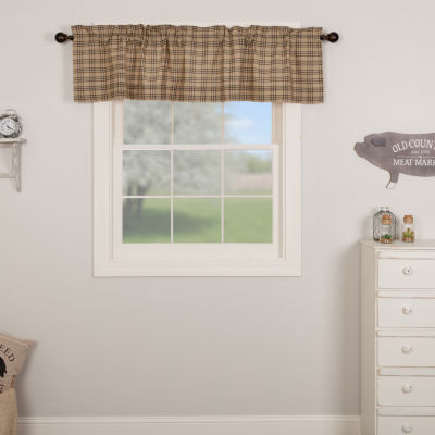 Vhc Brands Sawyer Plaid Rod Pocket Tailored Valances