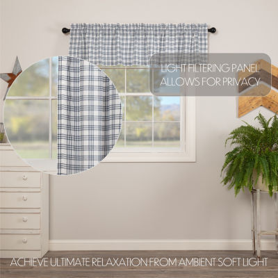 Vhc Brands Sawyer Plaid Rod Pocket Tailored Valance