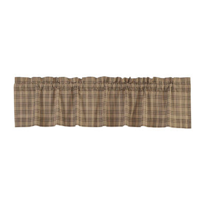 Vhc Brands Sawyer Plaid Rod Pocket Tailored Valances