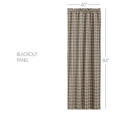 Vhc Brands Sawyer Plaid Blackout Rod Pocket Single Curtain Panel