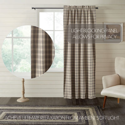 Vhc Brands Sawyer Plaid Blackout Rod Pocket Single Curtain Panel