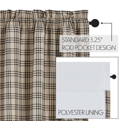 Vhc Brands Sawyer Plaid Blackout Rod Pocket Single Curtain Panel