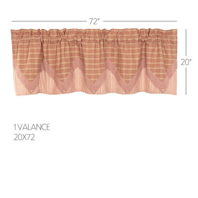 Vhc Brands Sawyer Plaid Layered Rod Pocket Tailored Valance