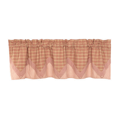 Vhc Brands Sawyer Plaid Layered Rod Pocket Tailored Valance