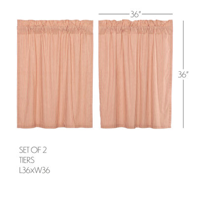 Vhc Brands Sawyer Ticking 2-pc. Rod Pocket Window Tier