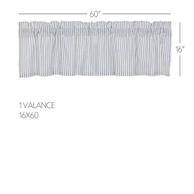 Vhc Brands Sawyer Ticking Rod Pocket Tailored Valance