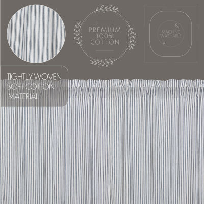 Vhc Brands Sawyer Ticking Rod Pocket Tailored Valance