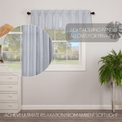 Vhc Brands Sawyer Ticking Rod Pocket Tailored Valance