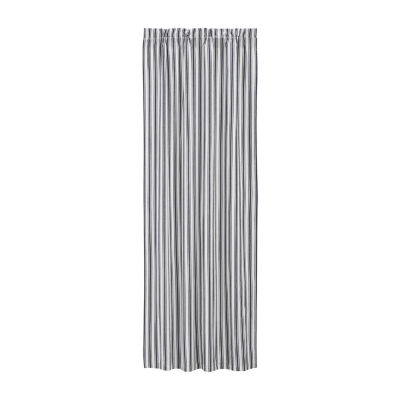 Vhc Brands Sawyer Ticking Rod Pocket Blackout Single Curtain Panels