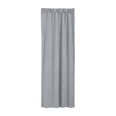 Vhc Brands Sawyer Ticking Rod Pocket Blackout Single Curtain Panel