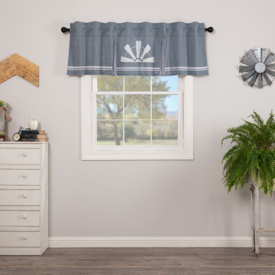 Vhc Brands Sawyer Windmill Rod Pocket Tailored Valance