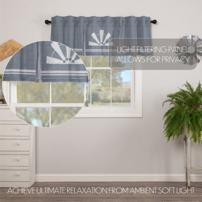 Vhc Brands Sawyer Windmill Rod Pocket Tailored Valances