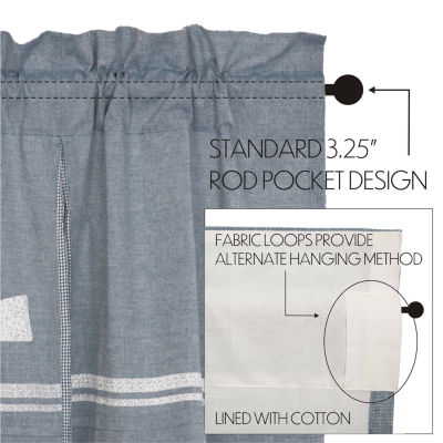 Vhc Brands Sawyer Windmill Rod Pocket Tailored Valances