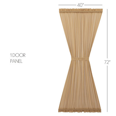Vhc Brands Tobacco Cloth Sheer Rod Pocket Single Door Panel Curtain