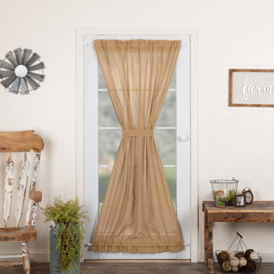 Vhc Brands Tobacco Cloth Sheer Rod Pocket Single Door Panel Curtain