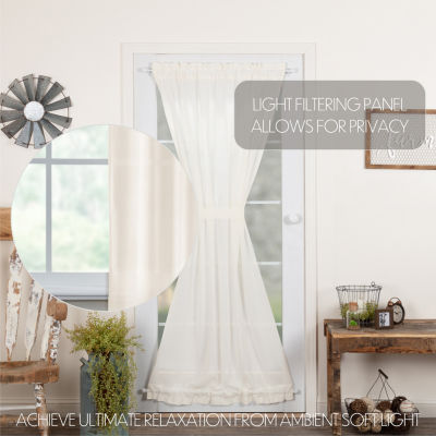 Vhc Brands Tobacco Cloth Sheer Rod Pocket Single Door Panel Curtain