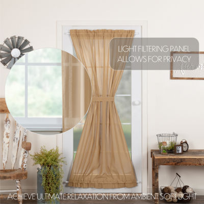 Vhc Brands Tobacco Cloth Sheer Rod Pocket Single Door Panel Curtain