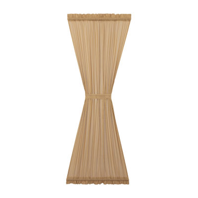 Vhc Brands Tobacco Cloth Sheer Rod Pocket Single Door Panel Curtain