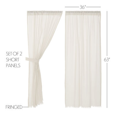 Vhc Brands Tobacco Cloth Sheer Rod Pocket Set of 2 Curtain Panel