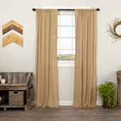 Vhc Brands Tobacco Cloth Prairie Rod Pocket Sheer Set of 2 Curtain Panel  8327