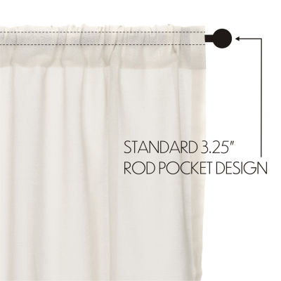 Vhc Brands Tobacco Cloth Prairie Sheer Rod Pocket Set of 2 Curtain Panel