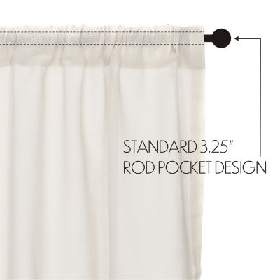 Vhc Brands Tobacco Cloth Prairie Rod Pocket Sheer Set of 2 Curtain Panels