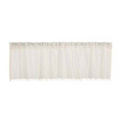 Vhc Brands Tobacco Cloth Patchwork Rod Pocket Tailored Valance