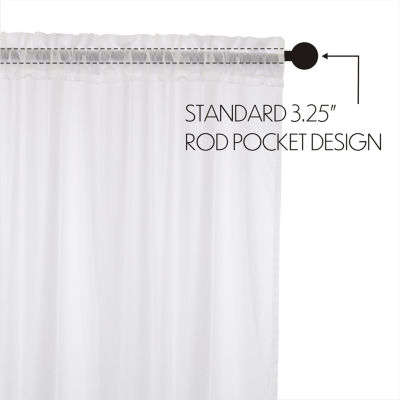 Vhc Brands Ruffled Sheer Rod Pocket Tailored Valance