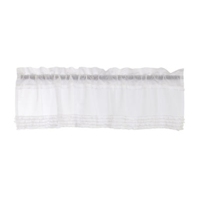 Vhc Brands Ruffled Sheer Rod Pocket Tailored Valance