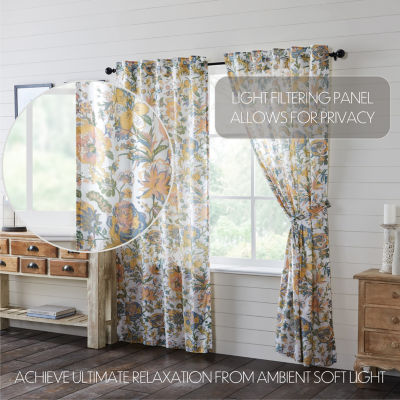 Vhc Brands Wilder Rod Pocket Light-Filtering Set of 2 Curtain Panel