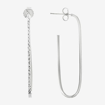 In Out Hoop Earrings Cubic Zirconia 14k Gold on Sterling Silver 43mm In Out Hoop Earrings Cubic Zirconia 14k Gold on Sterling Silver 43mm