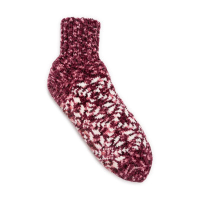 Muk Luks Chenille Cabin Womens 1 Pair Slipper Socks