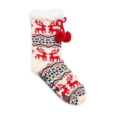 Muk Luks Cabin Womens 1 Pair Slipper Socks