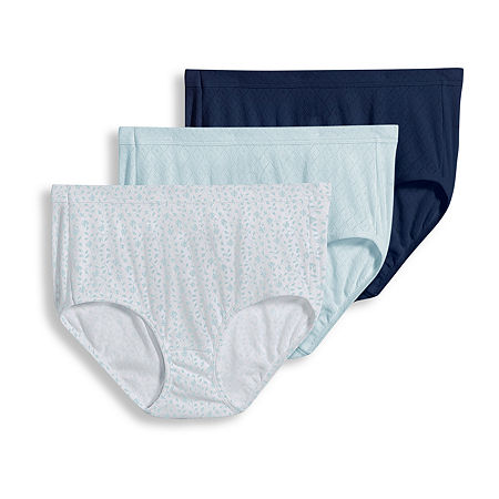 Jockey Elance Breathe Brief - 3 Pack- 1542, 7, Blue