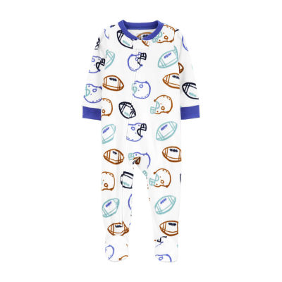 Carter's Fleece Toddler Boys Crew Neck Fleece Long Sleeve Footed
