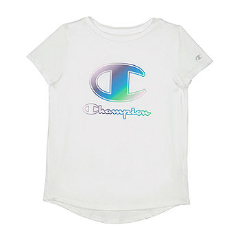 Champion Girls Crew Neck Short Sleeve Graphic T-Shirt, Color: - JCPenney