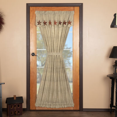 Vhc Brands Abilene Star Light-Filtering Rod Pocket Single Door Panel Curtain