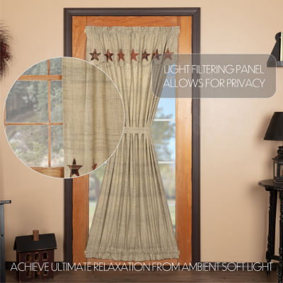 Vhc Brands Abilene Star Light-Filtering Rod Pocket Single Door Panel Curtain