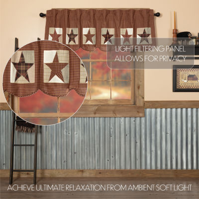 Vhc Brands Abilene Star Block Rod Pocket Valance