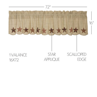 Vhc Brands Abilene Star Rod Pocket Scallop Valance