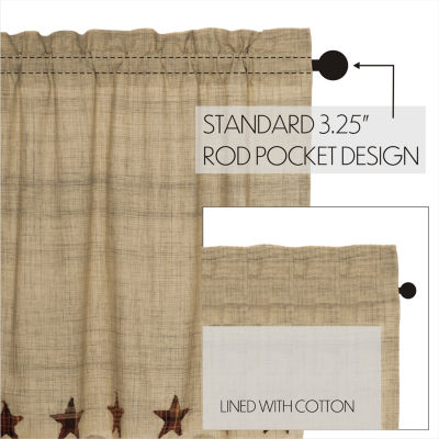 Vhc Brands Abilene Star Rod Pocket Scallop Valance