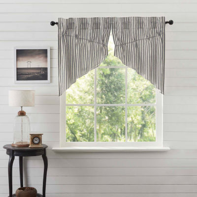 Vhc Brands Ashmont Ticking Prare Swag Rod Pocket Tailored Valances