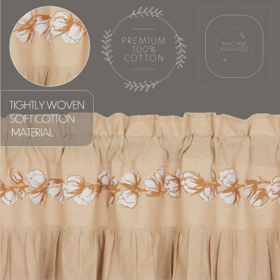 Vhc Brands Ashmont Cotton Bol Rod Pocket Tailored Valances